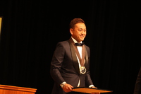 成田亮選手、つがる市文化賞スポーツ賞を受賞